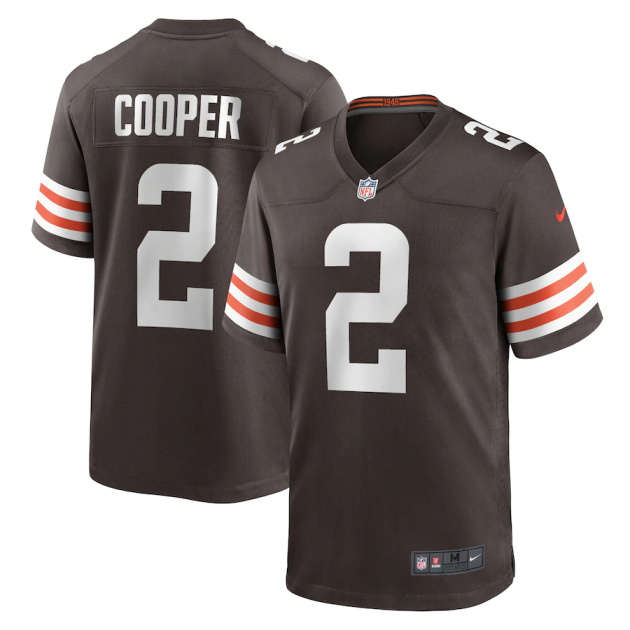 mens nike amari cooper brown cleveland browns game jersey